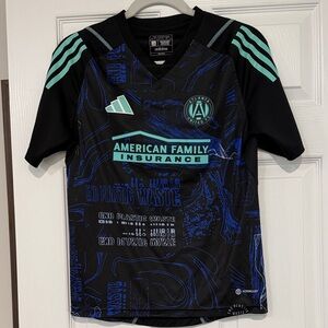 adidas Black with Teal and Blue For the Oceans Third jersey